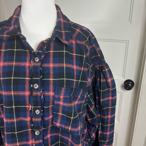 We the Free Happy Hour Flannel Shirt Size S - Picture 3 of 8